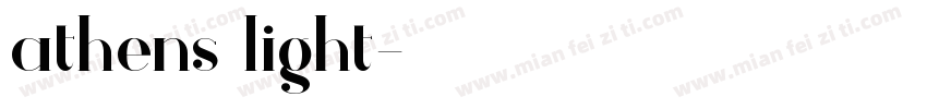 athens light字体转换